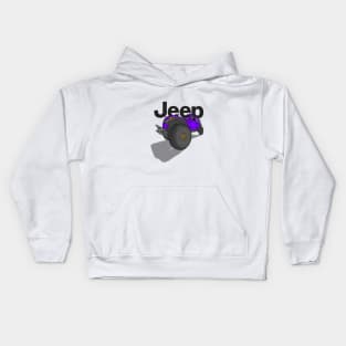 Jeep Design - Purple Kids Hoodie